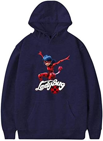 TshouiWE Super Ladybug Hero Women's Hoodies Sweatshirt Long Sleeve Pullover with Pocket