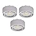 120 Volt LED Puck 3 Light Kit, White - LEDP3120WH