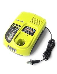 UNGINO P117 Dual Chemistry - Cargador de batería con cargador USB Li-ion y Ni-cad Ni-Mh (12 V MAX y 18 V MAX para Ryobi ONE Plus ONE+ con 2 puertos USB)
