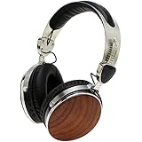 Symphonized Wraith 2.0 Bluetooth Genuine Wood Wireless Headphones with 3.5mm Cable Included for Wired Use (Walnut Wood)