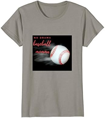 Womens No Drama Baseball Momma Mom Shirt
