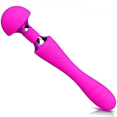 Wand Cordless Massager 100% Waterproof 10 kinds of vibration mode USB Charging G-Point Stimulation Dual Motor Vibrator 12 Frequency Length 24cm