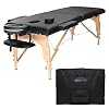 Saloniture Professional Portable Folding Massage Table with Carrying Case – Black