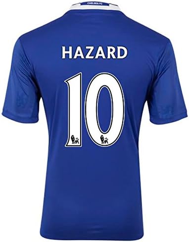 Chelsea FC No.10 Eden Hazard Men's Home Soccer Jersey 16/17 Size XL