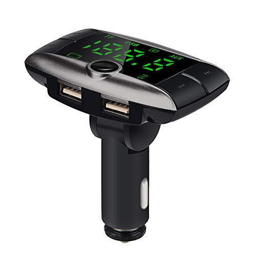 USHOT Wireless Bluetooth FM Transmitter Modulator Car Kit MP3 Player Dual USB Charger Rose Gold One Size