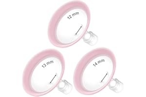 Maymom MyFit Flanges Pano Goldie Pack 12 13 14 mm Compatible with Medela Breast Pumps and Maymom Wide Base and Narrow Base Connectors