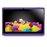 iRULU eXpro X1 7 Inch Quad Core Google Android 4.4 Tablet PC, 1024*600 Resolution, with Dual Cameras, Wi-Fi, Games, 8GB ROM (Purple)