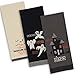 DII Happy Halloween Dishtowel Collection Embellished Cotton Kitchen Hand Towel Set, 18x28, Yikes!, 3 Count