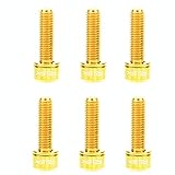 Shentesel 6Pcs Titanium Mountain Road Bicycle Bike Stem Screws Bolts DIY Part
