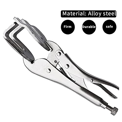 MacWork 9 in.UShaped Jaws Locking Pliers/ Welding Clamp， Adjustable
