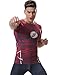Red Plume Men's Compression Tight Fitness Shirt, Lightning Armor Sports T-Shirt (L, Red)