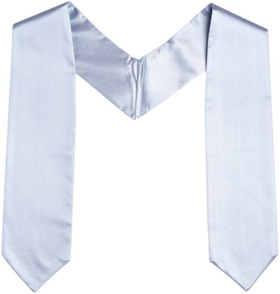ASHINGTON CEREMONIAL GOWNS Graduation Stoles Silver(Size: One Size) - Image 3