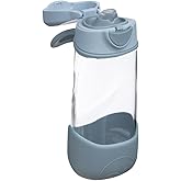 b.box 15oz Sport Spout Kids Water Bottle for School, Sports, Daycare - No-Straw Design for Easy Cleaning - Leakproof - Ergonomic Triangle Grip - Dishwasher Safe, BPA Free, PFAS Free - Chill Out