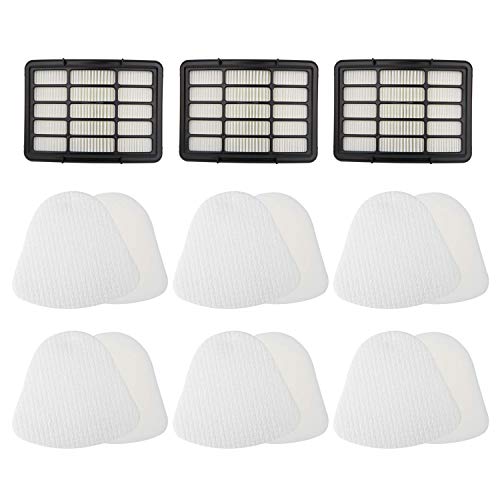 Extolife Vacuum Filter Replacement Kit for Shark Navigator Lift-Away NV350 NV351 NV352 NV355 NV356E NV357 NV360 NV370 NV391 UV440 UV490 UV540, XFF350&XHF350, 3 HEPA Filters + 6 Foams & Felt Filters
