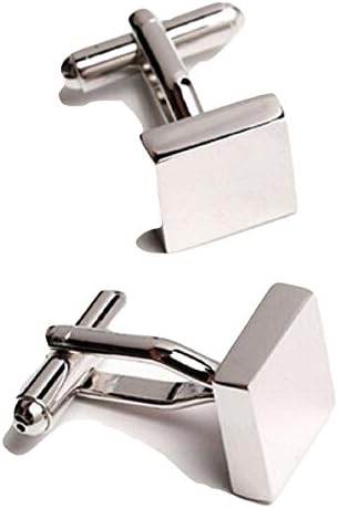 Engravable Square with Brushed Face Cufflinks for Men