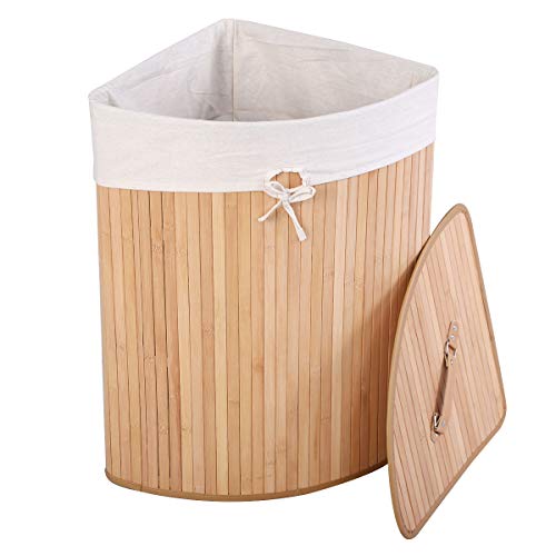 Corner Clothes Hamper With Lid canvasvalley