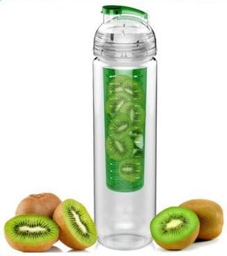 Fruit Infuser Sports Water Bottle 28 Ounces with Free Bonus PDF Booklet of 130 Infusion Recipes!