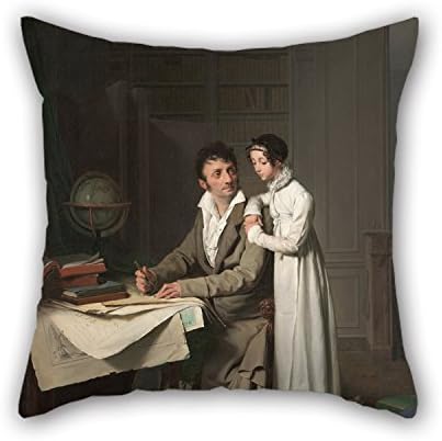 Elegancebeauty Oil Painting Louis-LÃopold Boilly - The Geography Lesson (Portrait Of Monsieur Gaudry And His Daughter) Pillow Shams 20 X 20 Inches / 50 By 50 Cm Best Choice For Play Room,christmas