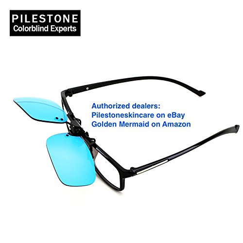 Pilestone Clip-on TP-018 Color Blind Corrective Glasses for Color Blindness (Color Blind Glasses)-- Same Lenses as TP-012