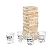 BESTOMZ Stacking Building Tower Drinking Game Wooden Blocks with Drinking Commands