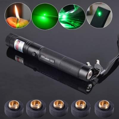 Jakha 303 500mW Laser 532nm Green Visible Light Adjustable Pointer Pen with 5in1 Caps and Safety Keys + The First in India Who, What, When (English, Paperback) Torch (Black Rechargeable)