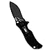 Zero Tolerance 0350ST Pocket Knife; 3.25” S30V Stainless Steel Blade, Partial Serration, Tungsten DLC Coating, Textured G-10 Handle, Black, Quad-Mount Pocketlip, SpeedSafe Open, Liner Lock; 6.2 OZ,Black/Black