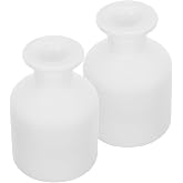 HOMSFOU Glass Diffuser Bottles: 2 Pcs Empty Diffuser Bottles 150ml/5oz Refillable Fragrance Jar for Diy Fragrance Replacement Crafts, Home Aromatherapy (matte White)
