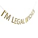 I'm Legal Bitches Banner, Gold Glitter Banner,Birthday Humor Decor.