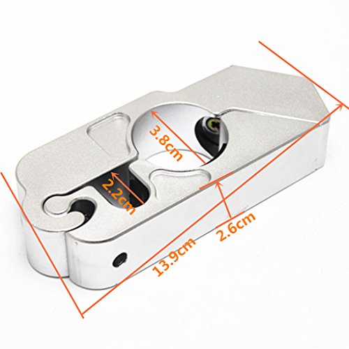 E-Bro Motorcycle Handlebar Grip Brake Lever Lock,Anti Theft Security Caps-Lock (Silver) - Thumbnail 3