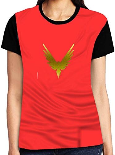 HOLDBEST Gold Maverick Adult Unisex Woman Girl Graphic Fashion Distinctive Short O-Neck Tee Stylish Men's Tee Light Red