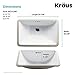 KRAUS Elavo 21-inch Rectangular Undermount White Porcelain Ceramic Bathroom Sink with Overflow, KCU-241