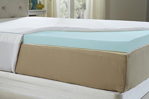 by GhostBed - AirCool IQ 3 Inch Thick Density Gel Memory Foam Mattress Topper with Fitted Cover and 18 Inch Skirt - Twin XL