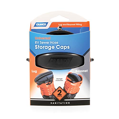 Camco RV Sewer Hose Storage Cap Set Lug and Caps Allows You