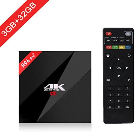 [2017 New Series] H96 Pro TV BOX Amlogic S912 Octa-core [3G DDR3/32G eMMC] Android 6.0 Marshmallow 4K TV Box with Dual Band 2.4G/5G WIFI 1000M Set Top Box