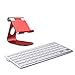 OMOTON Tablet Stand Holder Adjustable, T1 Desktop Aluminum Tablet Dock Cradle Compatible with iPad Air/Mini, iPad 10.2/9.7, iPad Pro 11/12.9, Samsung Tab and More, Red