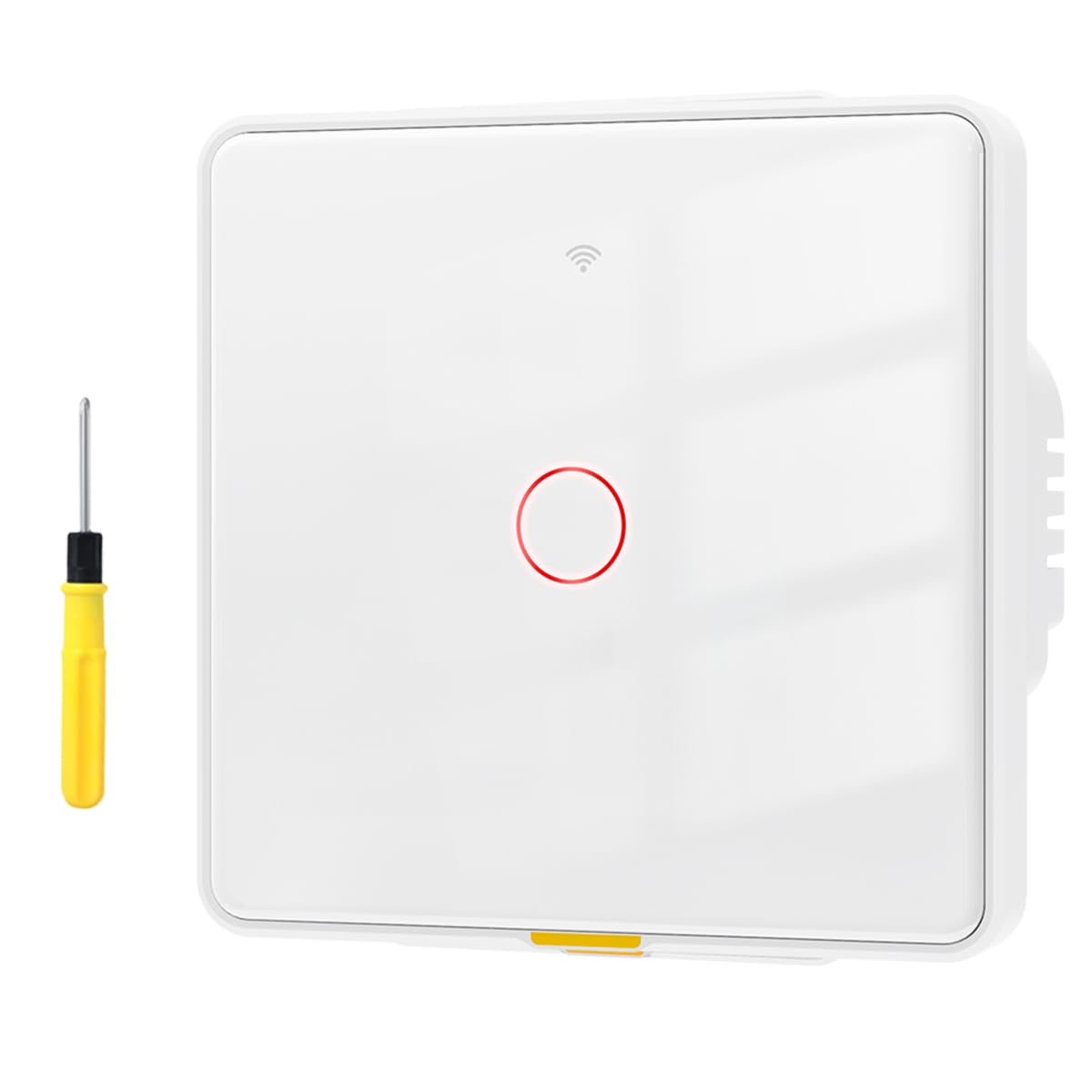 Acmerota Smart Wall Switch (No Neutral, 1Gang), Alexa Light Touch Switch, Remote Control Light Touch Switch Compatible with Google Assistant Requires Zigbee Gateway, White