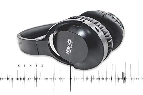 Wireless Bluetooth Headphones ANC by Kentz Sound - Active Noise Cancelling - Over Ear - Earphones for Gaming, Running, TV - Foldable with Microphone - Carrying Case - Cordless - Great for DJ