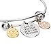 JNX Life is Tough But I Am Tougher Inspirational Adjustable Charm Bangle Bracelet by Jewelry Nexus