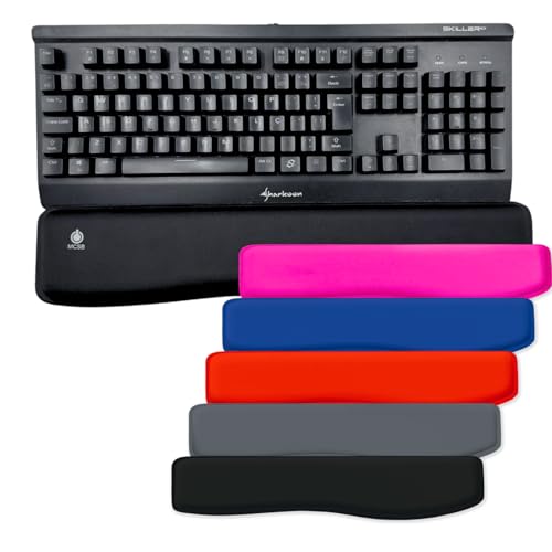 Mcsb Apoio De Punho Teclado Ergonômico Descanso Macio Almofada Ortopédico Pulso Tendinite Nr17 Pulso Digitação Confort Suporte Espuma Gel (Preto)