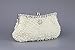 Kingluck Satin with Pearl and Diamond Wedding/Special Occasion Evening Handbags/Clutch, Off-white, 24*12*4cm
