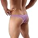 Binmer(TM)Men Underwear Lace T-back Low Waist Triangle Briefs Breathable Underpants (XL, Purple)
