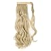S-noilite Wrap Around on Ponytail Clip in Hair Extensions Human Made Real Natural Synthetic Hairpiece for Women 29 Style Available(17″-curly, bleach blonde)thumb 3