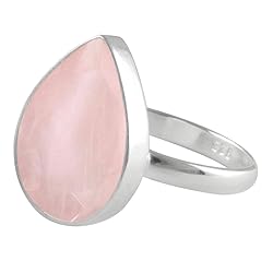 SURYAGEMS Natural Faceted Rose Quartz Stone Jewelry