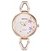 ETEVON Women's Quartz Rose Gold Bracelet Watch with Colorful Flowers and Crystal Water Resistant, Fashion Casual Dress Wrist Watches for Women Ladies