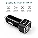 iClever BoostDrive 24W 4.8A Dual USB Car Charger with SmartID for iPhone 7/ 6s / 6s plus / 6, iPad Air 2i, Bluetooh Speaker, Samsung Galaxy S6 / S6 Edge and More, 1-Pack, Black