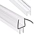 Shower Door Sweep, Frameless Glass Shower Door Seal Weather Stripping for Door Bottom-36 Inch Length M-3/8 inch + 72 Inch Length H-3/8 inch (3/8 inch(10mm), M+h-Type)
