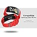 NotoCity Compatible Samsung Gear Fit2 Pro Band Solft Silicone Gear Fit2 Watch Strap for Samsung Gear Fit2 Pro Smartwatch Bans(Red, Large)