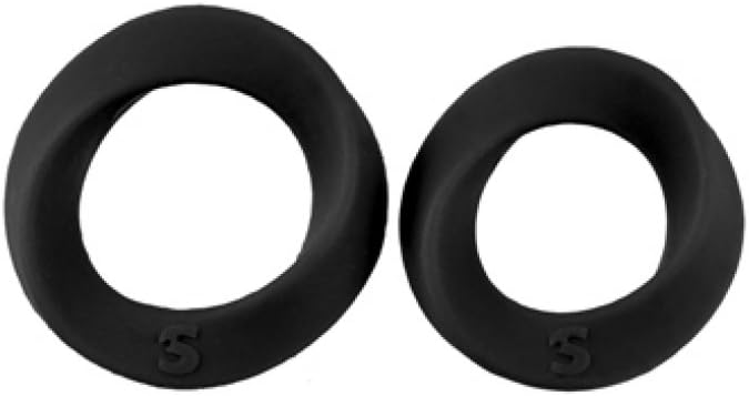 Shots Toys Silicone Endless Cockring Normal and Big size Black, 5.5 x 5.5 x 1 cm