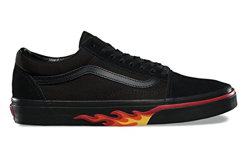 Vans Old Skool Unisex Adults' Low-Top Trainers (6.5 Women/5 Men M US, (Flame Wall) Black/Black)