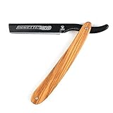 Dovo Shavette Straight Razor - Beautiful OliveWood Handle